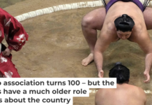 Japan’s sumo association turns 100 – but the sport’s rituals have a much older role shaping ideas about the country Sumo wrestlers Daieisho and Roga compete in a Grand Sumo Tournament bout at the Royal Albert Hall in London on Oct. 19, 2025. AP Photo/Frank Augstein